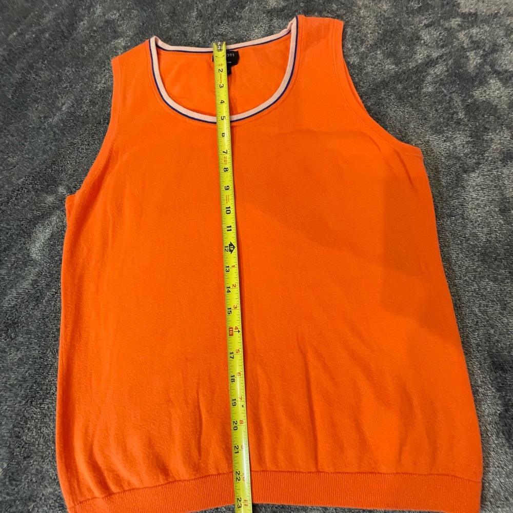Talbots orange pima cotton tank Size L - Picture 5 of 5